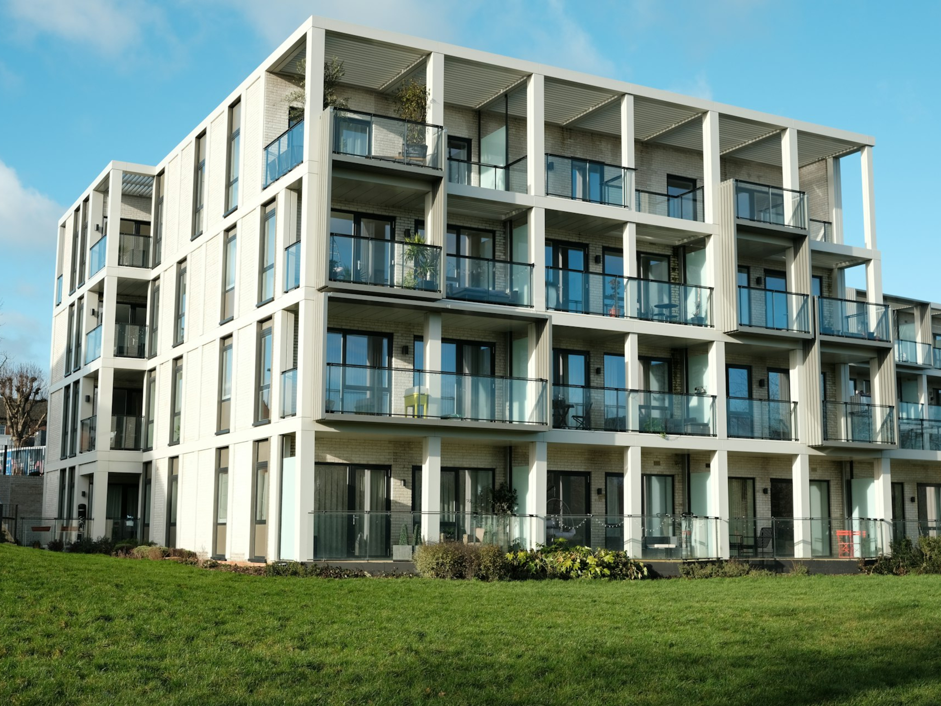 a building with balconies and balconies on the balconies